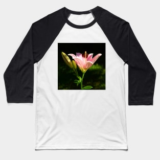 Pink Scented Lily under the apple tree. Baseball T-Shirt